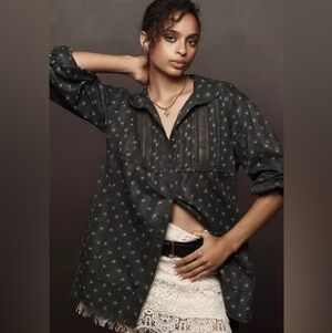 PILCRO Collared Pintuck Blouse In Multicolor